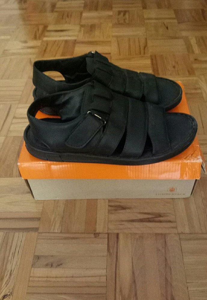 Siyah Erkek Kemerli Sandalet - Görsel 5