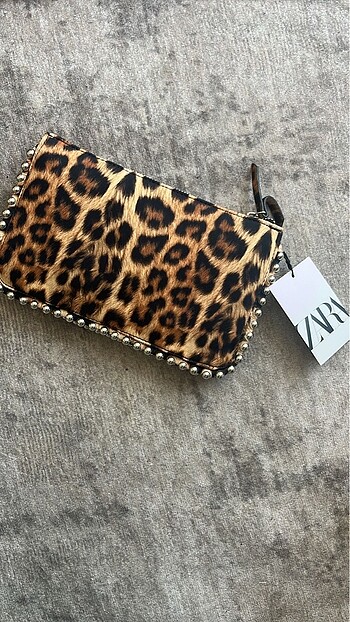 Zara çanta leopar desenli