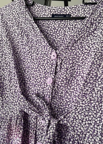 Bohem Stil Mor Midi Elbise - Görsel 6