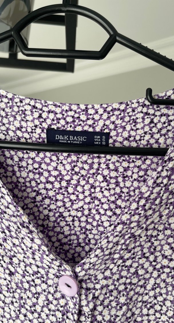 Bohem Stil Mor Midi Elbise - Görsel 4