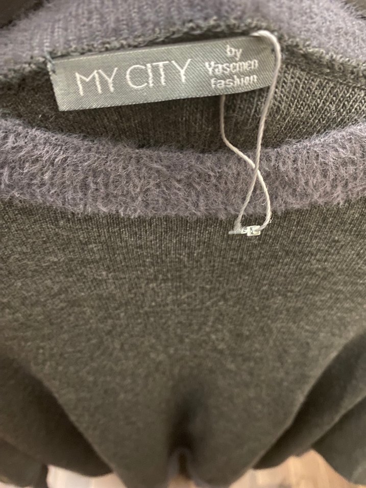 Gri Triko Kadın Kazak - Görsel 3