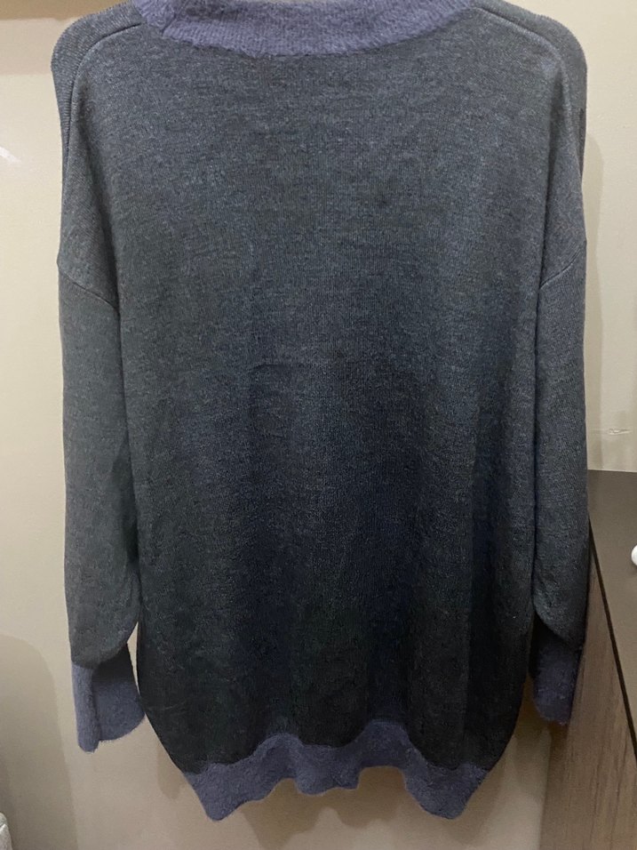 Gri Triko Kadın Kazak - Görsel 2