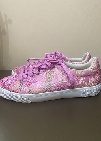 Pembe Bağcıklı Kadın Spor Ayakkabı - Görsel 2