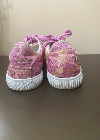 Pembe Bağcıklı Kadın Spor Ayakkabı - Görsel 6