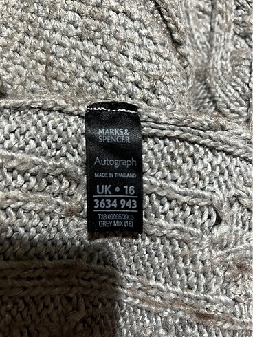 44 Beden gri Renk Marks and spencer panço hırka