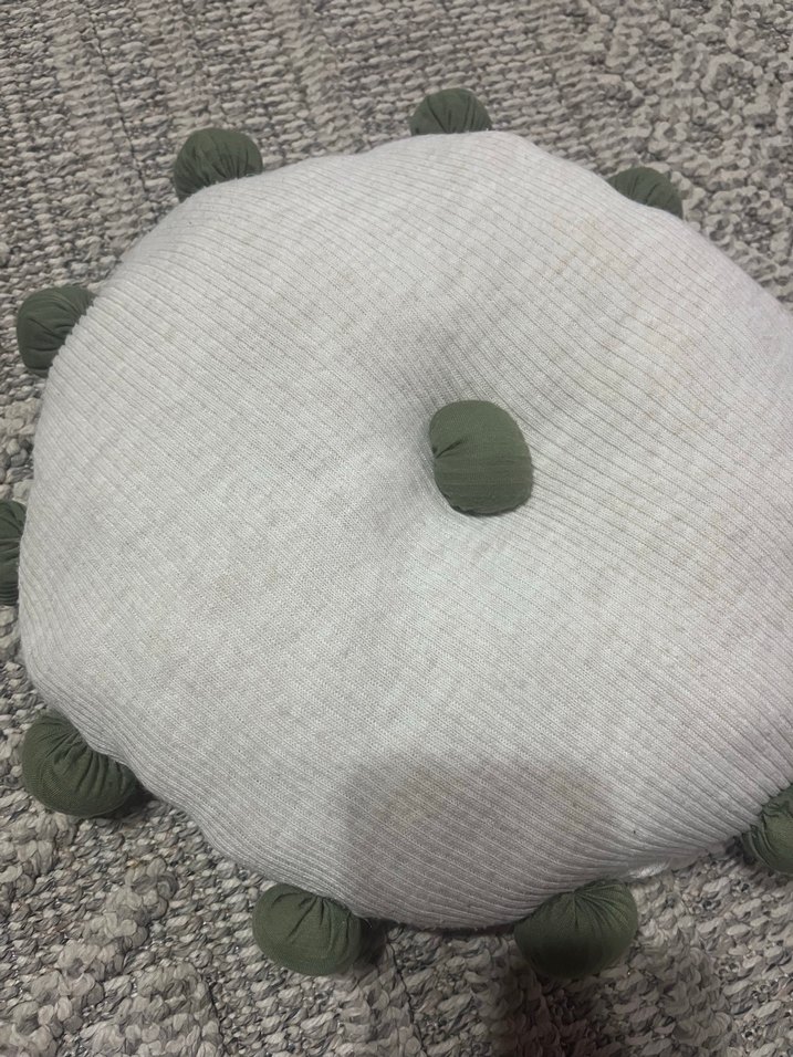 Yuvarlak Püsküllü Bohem Gri Yastık - Görsel 2