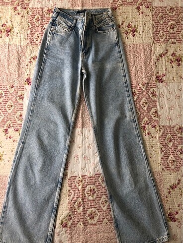 milla bel detaylı wide leg jeans