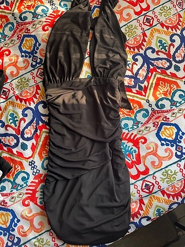 ZARA drapeli bağlamalı mini elbise