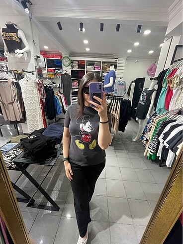 s Beden gri Renk Tshirt-0 pamuk
