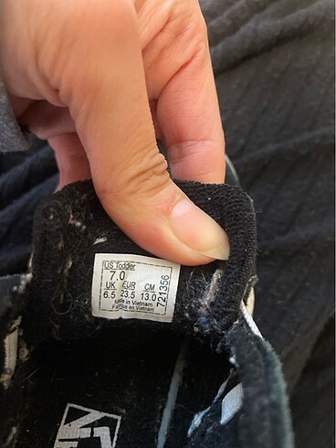 23 Beden siyah Renk Çocuk vans ayakkabı