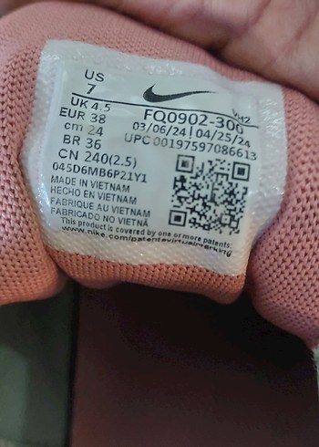 38 numaraNike Turkuaz Bağcıklı  Spor Ayakkabı - Görsel 7