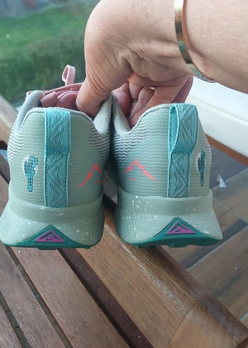 38 numaraNike Turkuaz Bağcıklı  Spor Ayakkabı - Görsel 3