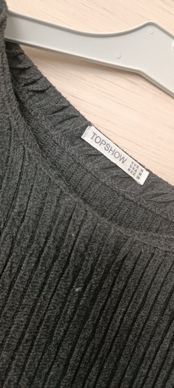 İnce Örgü Gri Kadın Triko - Görsel 4