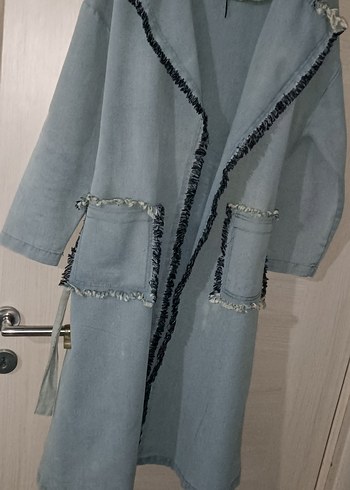 Uzun Kot Kadın Kemerli Ceket - Görsel 2