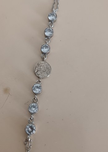 Gümüş, Taşlı Zincir Detaylı Bohem Kadın El Zinciri - Görsel 3