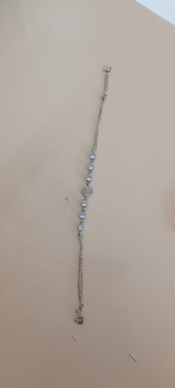 Gümüş, Taşlı Zincir Detaylı Bohem Kadın El Zinciri - Görsel 4