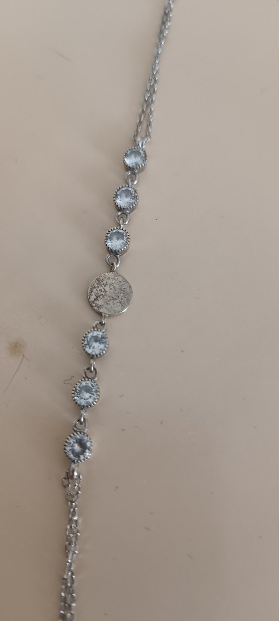 Gümüş, Taşlı Zincir Detaylı Bohem Kadın El Zinciri - Görsel 3