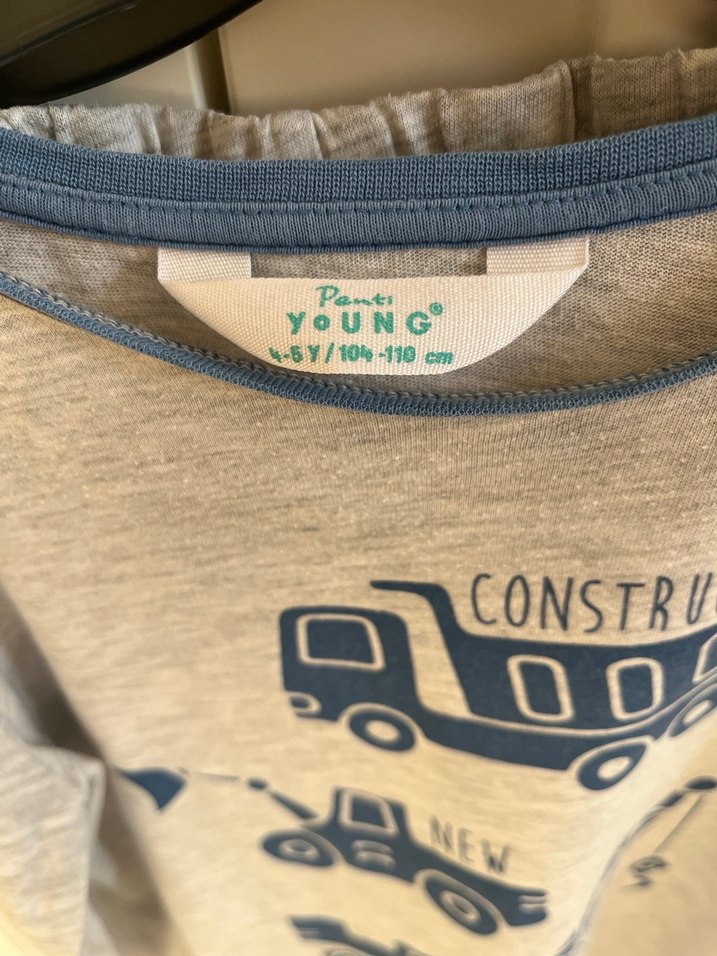 Gri Erkek Bebek Uzun Kollu Örme Takım - Görsel 2