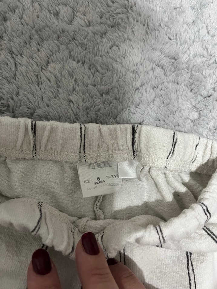 Gri Çizgili Kadın Midi Kumaş Pantolon - Görsel 2