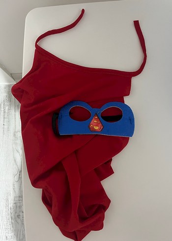 Mavi Superman Çocuk Kostümü, Uzun Kollu, Fit Kesim - Görsel 3