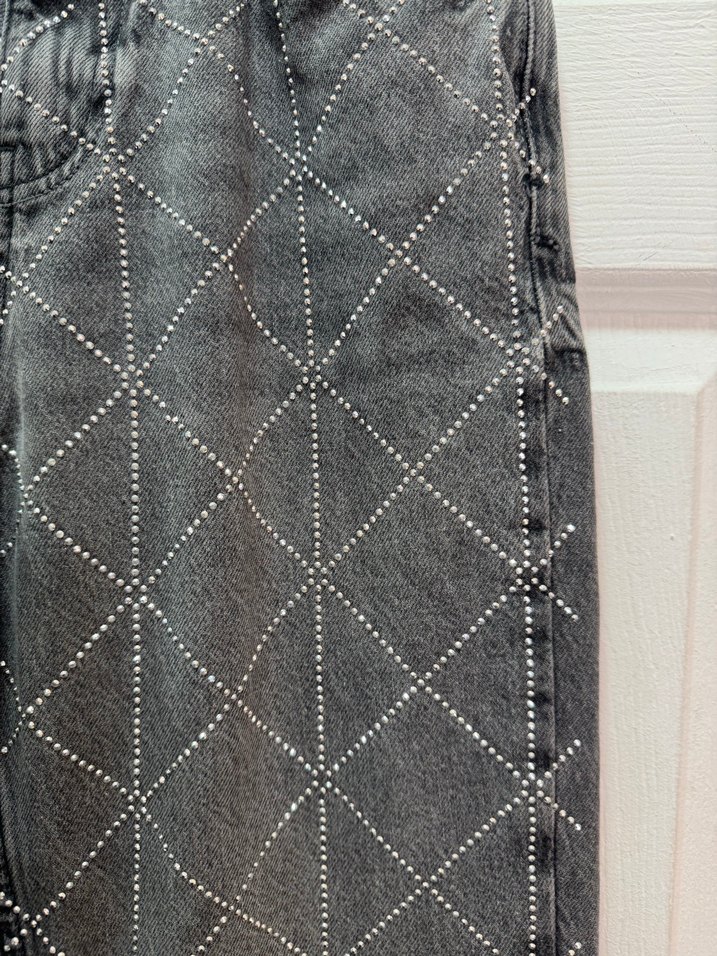 Zara siyah taşlı Kadın Jean - Görsel 5