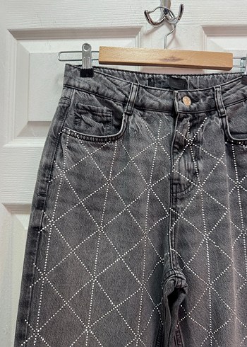 Zara siyah taşlı Kadın Jean - Görsel 2