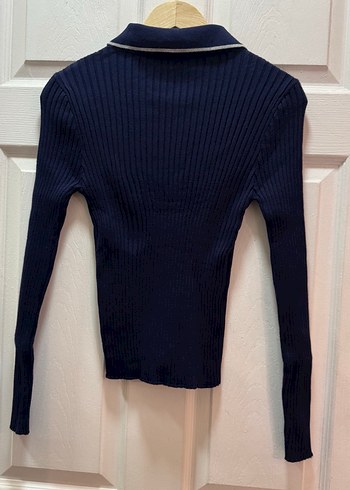 Düğmeli Lacivert Triko Kadın etekli hırkalı takım - Görsel 8