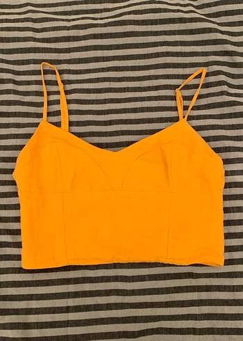 Bershka turuncu crop top