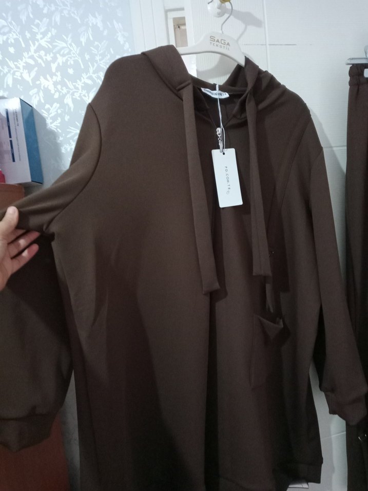 Kahverengi Kapüşonlu Takım - Görsel 5