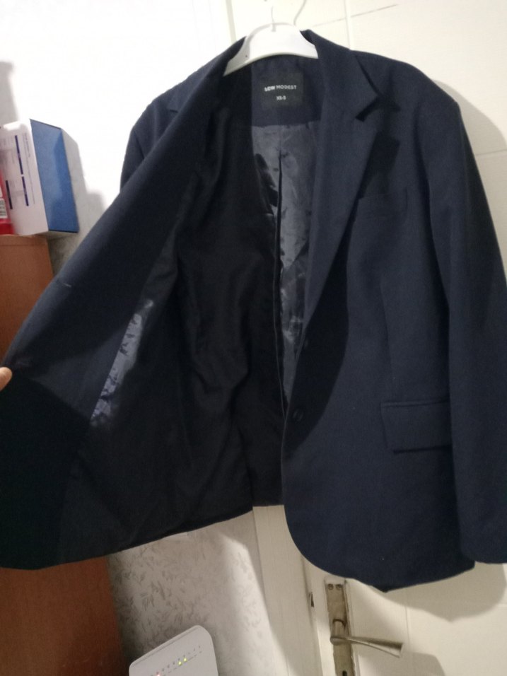 Düğmeli Siyah Kadın Blazer Ceket - Görsel 4