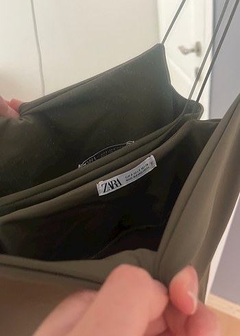 Zara Haki Uzun Askılı Kadın Elbise