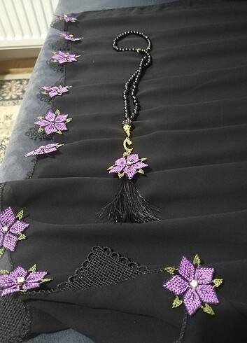 Seamlife İğne oyalı namaz örtüsü ve tesbıh setı