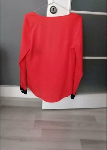 şifon kırmızı gömlek - Görsel 2