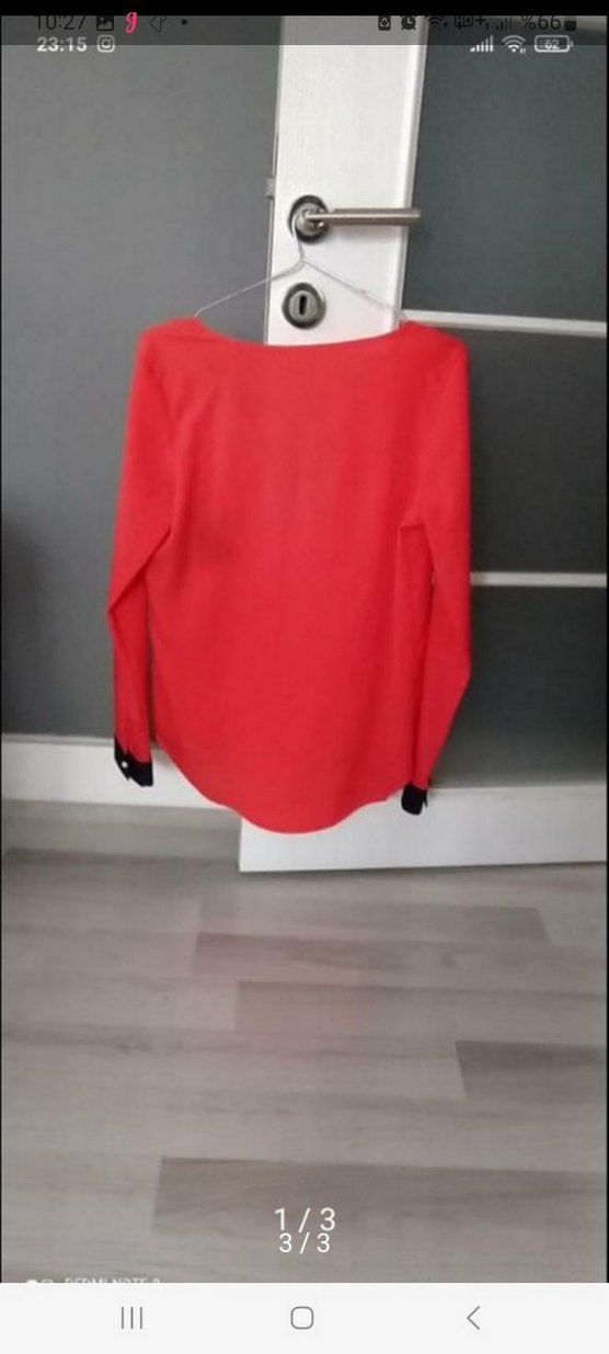 şifon kırmızı gömlek - Görsel 2