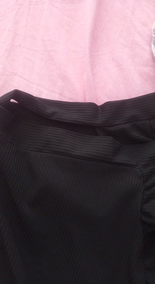 Volanlı Siyah Uzun Hamile Eteği - Görsel 3