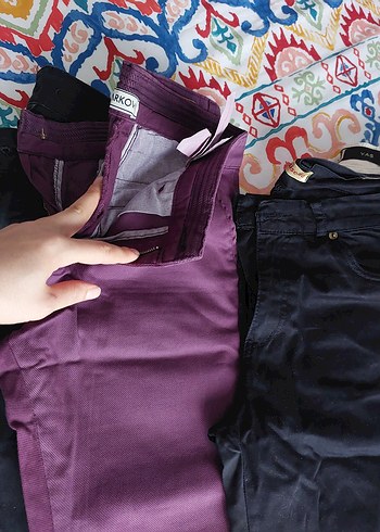 kadın pantolonları fiyat sorun uyguna göndereceğim Düğmeli Beyaz - Görsel 2