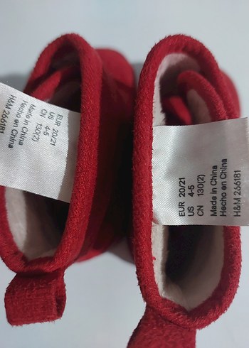 Kırmızı kız Bebek Cırt Cırtlı Bot - Görsel 5