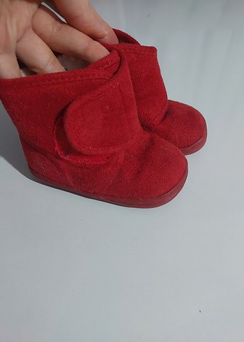 Kırmızı kız Bebek Cırt Cırtlı Bot - Görsel 2