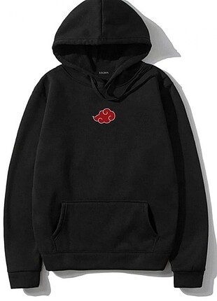 Siyah Oversize Naruto Akatsuki Sweatshirt