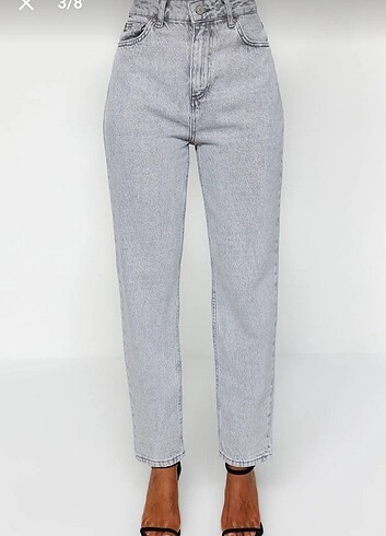 36 Beden Trendyolmilla Gri Jean