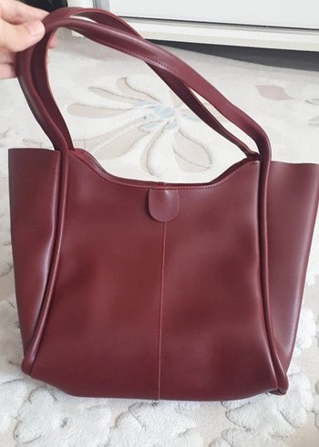 Zara Bordo kol çantası