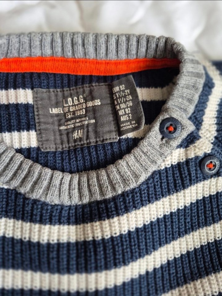 H&M çizgili bebek triko kazak - Görsel 2