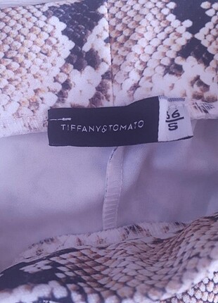 s Beden çeşitli Renk Tiffany Tomato yılan desenli yırtmaçlı pantolon 