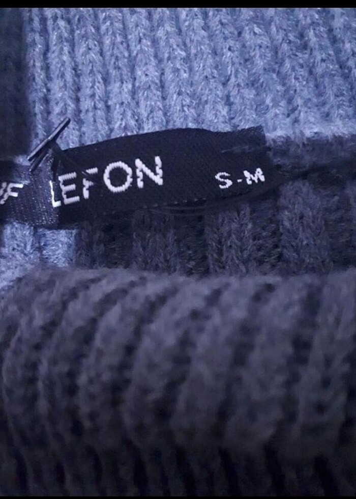 Bayan gri fitilli triko kazak - Görsel 3