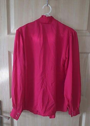 Adil Işık yakası volanlı uzun kollu gömlek - Görsel 3