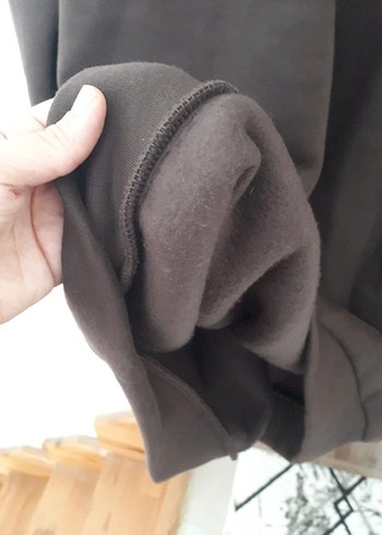 Şardonlu oversize uzun tesettür sweatshirt - Görsel 3