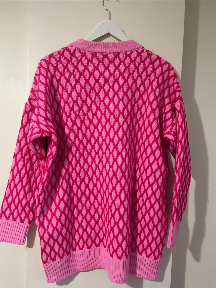 Baklava desenli triko kazak - Görsel 4