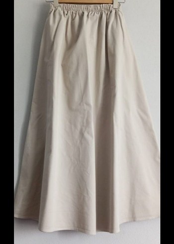 Taş rengi gabardin kumaş tesettür etek