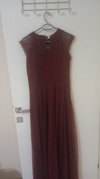 xl Beden bordo Renk Elbise