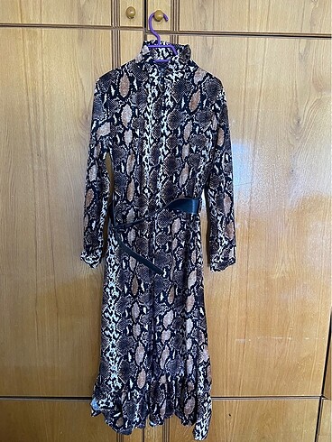 40 Beden Leopar elbise